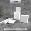 Hộp giấy hình vuông màu trắng 350gsm, hộp giấy vuông Kraft kích thước 5x5x5cm