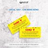 Tem dán quay clip trước khi mở hàng - Tem chú ý quay video khi mở hàng - Decal giấy có keo dán