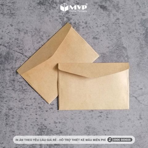  Bao thiệp giấy kraft, phong bì thư giấy Kraft Màu Sắc Cổ Điển - Bao thư kraft (11,5 x 15,5)cm 