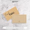 Card Cám Ơn Giấy Kraft, Thiệp Cám Ơn Giấy Tái Chế, Card Thank You chừa ghi nội dung
