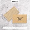 100 Card thank you chừa ghi nội dung, thiệp thanks mini giấy Kraft
