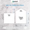 Bao thiệp cảm ơn mini, phong bì thank you (8x8)cm - trắng dầy 160gsm