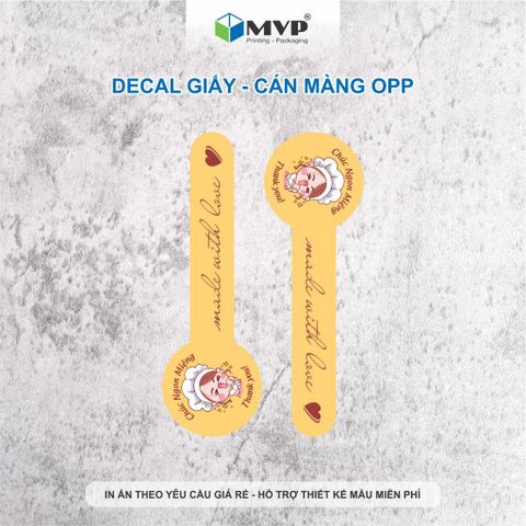  Tem dán chúc ngon miệng - tem thank you dài (10x3)cm, tem dán Decal giấy cán mờ 