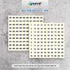 Tem số dán chai sơn từ 1 - 500, bộ tem số thứ tự 1 - 100 - 200 - 300 - 400 - 500