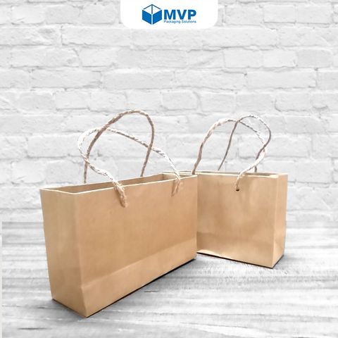  Túi kraft nâu nhỏ A6, túi ngang (15x10x5)cm dây thừng 
