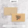 Card Cảm Ơn Giấy Kraft, Card Thank You chừa ghi nội dung