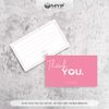 Thiệp cám ơn, thank you card tự ghi nội dung, Thiệp Cám ơn màu hồng pastel - MV05