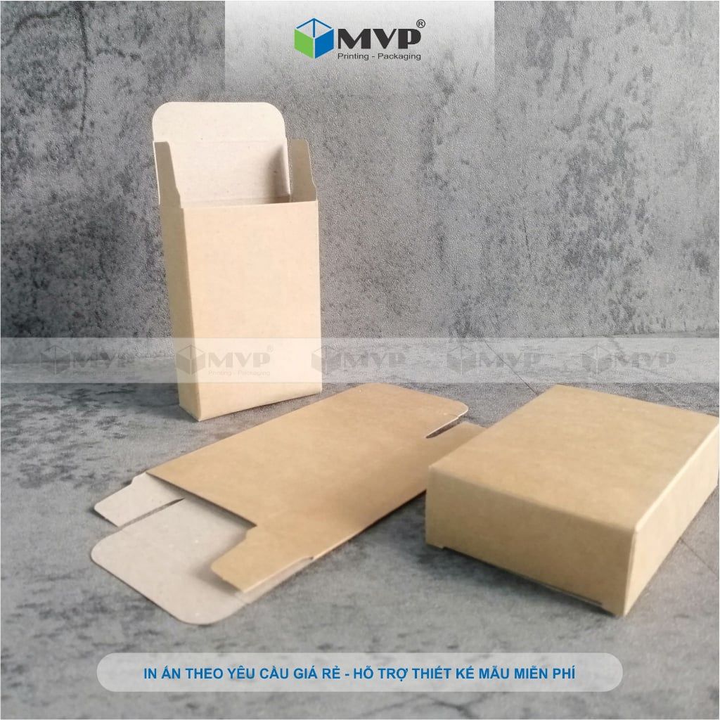 Hộp giấy kraft Handmade đựng quà tặng, hộp đựng xà bông xà phòng handmade (90x60x25)mm