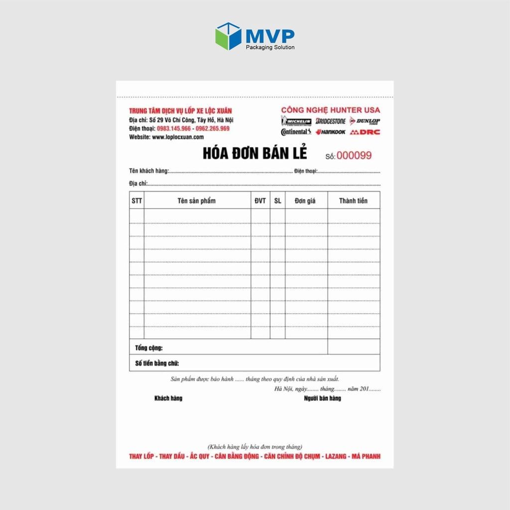 In Hoá đơn bán hàng in theo yêu cầu - thiết kế miễn phí