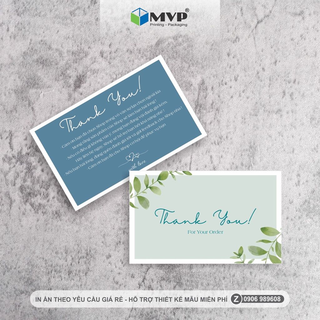 [ GIÁ GỐC TẬN XƯỞNG ] Card cám ơn, Phiếu cám ơn cho khách hàng DT-M01