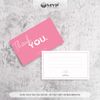 Thiệp cám ơn, thank you card tự ghi nội dung, Thiệp Cám ơn màu hồng pastel - MV05