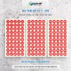 Tem số lớn 2cm màu đỏ dán chai sơn từ 1 - 200