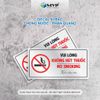 TEM DÁN KHÔNG HÚT THUỐC LÁ, STICKER NO SMOKING - Decal xi bạc (16x8)cm chống nước