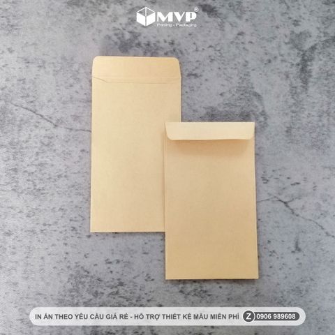  Bao thư giấy kraft dành cho thiệp cảm ơn và danh thiếp, Bao thư Kraft mini (7x12)cm 