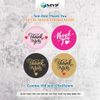 [DECAL NHỰA] Tem thank you dán trang trí chai nhựa - thủy tinh chống thấm nước cao cấp