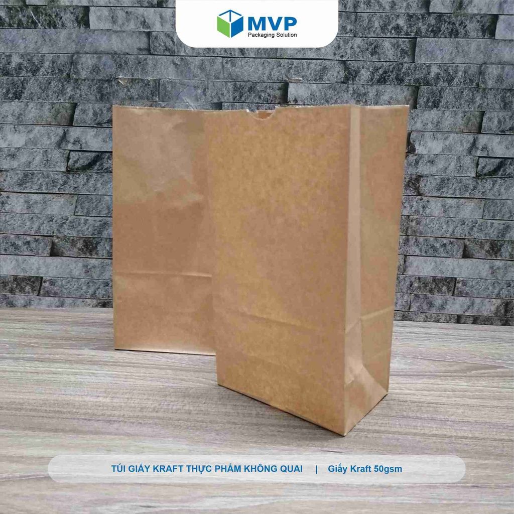 TÚI GIẤY KRAFT - túi xi măng đựng hàng, túi đựng thực phẩm không quai giá rẻ