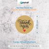 [DECAL NHỰA] Tem thank you dán trang trí chai nhựa - thủy tinh chống thấm nước cao cấp