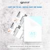 Giấy decal đế xanh A6 - A5 - A4 (100 tờ/xấp) - đề can bóc dính in tem , đơn hàng , phiếu giao hàng