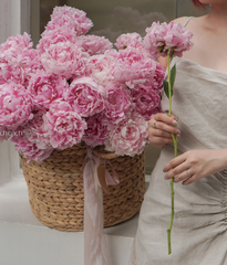 Giỏ hoa Peony 40 bông