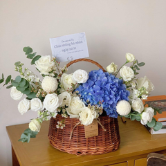 Giỏ Hàn Quốc tú cầu