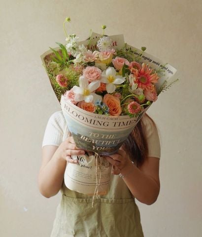 Bó Blooming times hồng shimmer