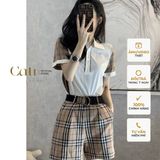  Set bộ phối kẻ kèm belt 1212 