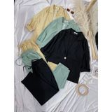  Set Bộ Áo Blazer Phối Quần Baggy A2178 Chất Liệu Vải Siêu Đẹp Form Chuẩn 3 Màu 