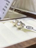  Bông tai AB2005 Ngọc Trai Tròn VIP 6-7mm - Thiết Kế Hoa Hồng 3D Tinh Xảo – Tinh Tế, Sang Trọng Với Chốt Vặn Chắc Chắn 