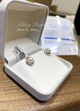  Bông tai AB2005 Ngọc Trai Tròn VIP 6-7mm - Thiết Kế Hoa Hồng 3D Tinh Xảo – Tinh Tế, Sang Trọng Với Chốt Vặn Chắc Chắn 