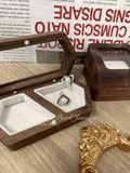  Bông Tai AB2031 Ngọc Trai Nước Mặn Akoya Biển - Thiết Kế Tam Giác 3D Hiện Đại, Sang Trọng, Chế Tác Từ Bạc Ý S925 Phủ Bạch Kim 