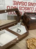 Bông Tai AB2031 Ngọc Trai Nước Mặn Akoya Biển - Thiết Kế Tam Giác 3D Hiện Đại, Sang Trọng, Chế Tác Từ Bạc Ý S925 Phủ Bạch Kim 