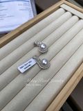  Bông Tai AB2042 Ngọc Trai VIP 10-11mm Trắng Ánh Hồng: Thiết Kế Chiếc Lá 3D Tinh Xảo - Chế Tác Bạc Ý S925 Phủ Bạch Kim Cao Cấp 