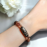  Vòng Đá Thạch Anh Tóc Nâu Mix Dzi 9 Mắt 