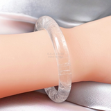  Vòng tay bản đũa đá thạch anh trắng 