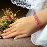  Vòng đá thạch anh dâu tây hồng 