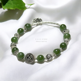  Vòng đá ngọc bích mix bạc 925 