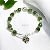  Vòng đá ngọc bích mix bạc 925 