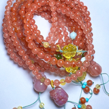  Chuỗi nam hồng mix charm hoa/ tỳ hưu 