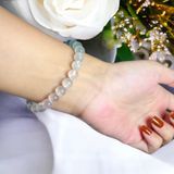  Vòng đá Fluorit xanh trắng 