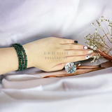  Chuỗi lam ngọc hạt dẹt 