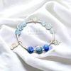 Vòng Aquamarine - Kyanite - Moonstone mix bạc