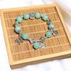  Vòng đá Amazonite/ đá Thiên Hà mix bạc 925 