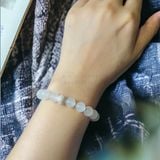  Vòng đá mã não trắng mix bạc 925 