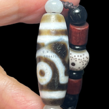  Dây đeo cổ mặt Dzi Bead 2 mắt 