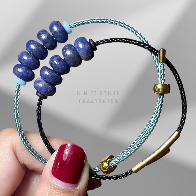 Dây đeo tay ngũ điếu lapis lazuli 