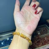  Vòng đá thạch anh tóc vàng mix ngũ điếu 