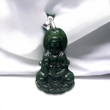  Mặt dây chuyền Phật Quan Âm đá ngọc bích 