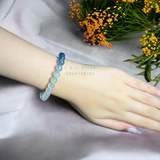  Vòng đá Fluorit xanh trắng 