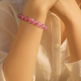  Vòng đá thạch anh dâu tây hồng 