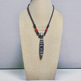  Dây đeo cổ mặt Dzi Bead 1 Mắt Núi và Dzi Quý Nhân 